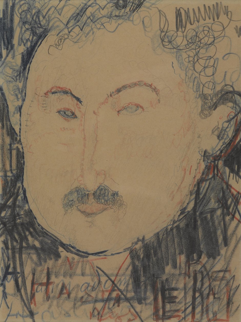 Retrato de Adolphe Basler, c.1916 (lápis) de Amedeo Modigliani