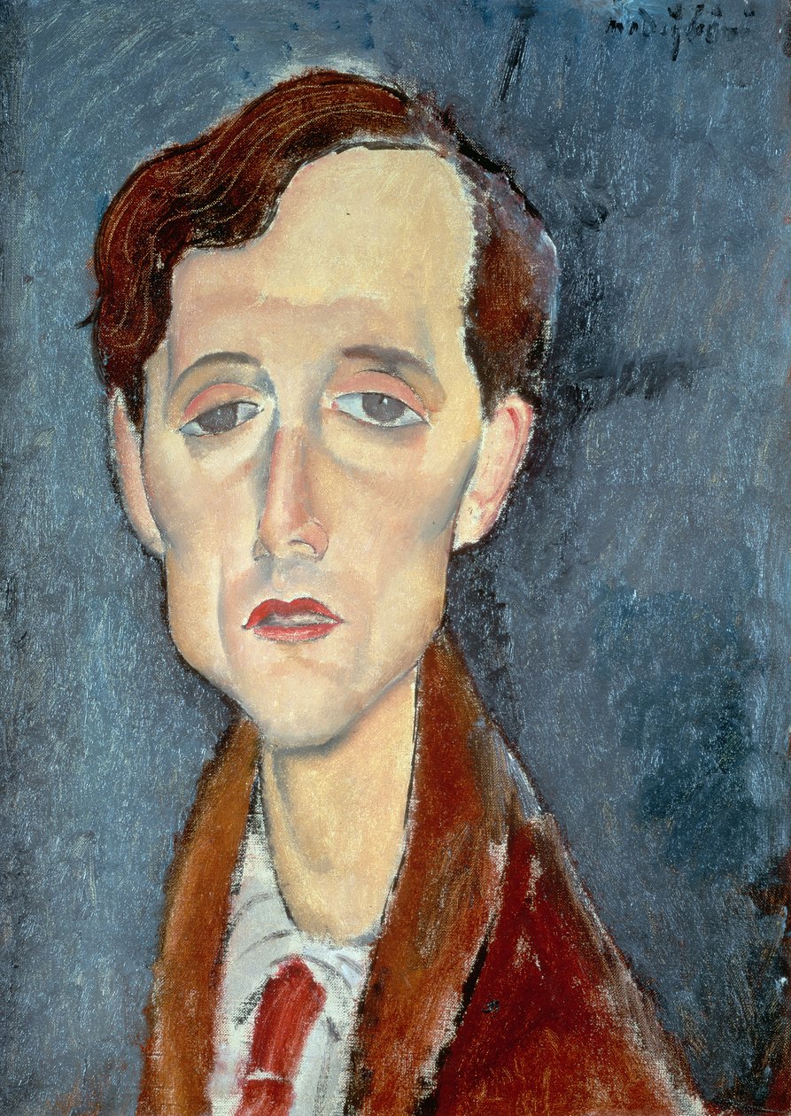 Retrato de Franz Hellens, 1919 de Amedeo Modigliani