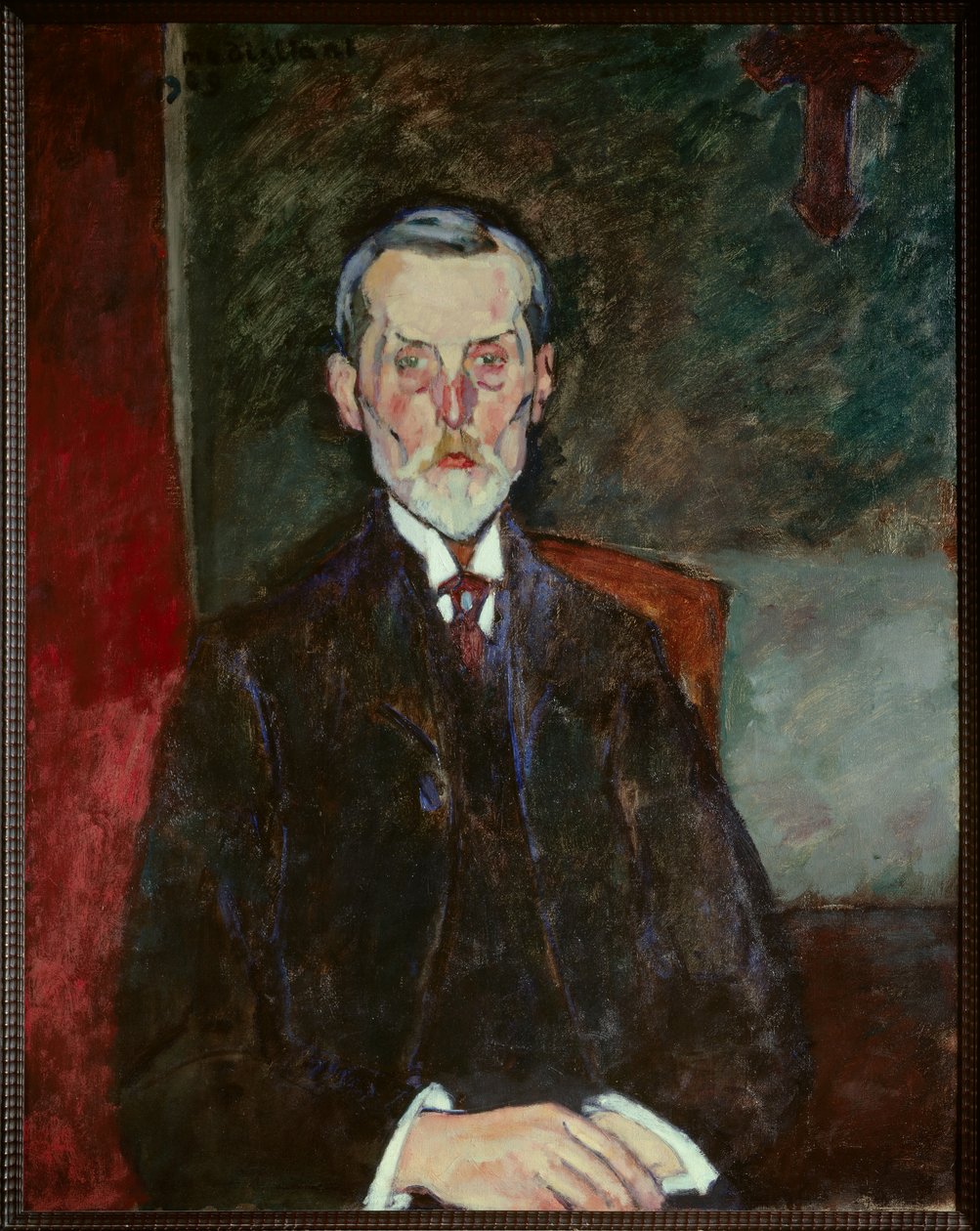 Retrato de Jean Baptiste Alexandre no Crucifixo Pintura de Amedeo Modigliani (1884-1920) de Amedeo Modigliani