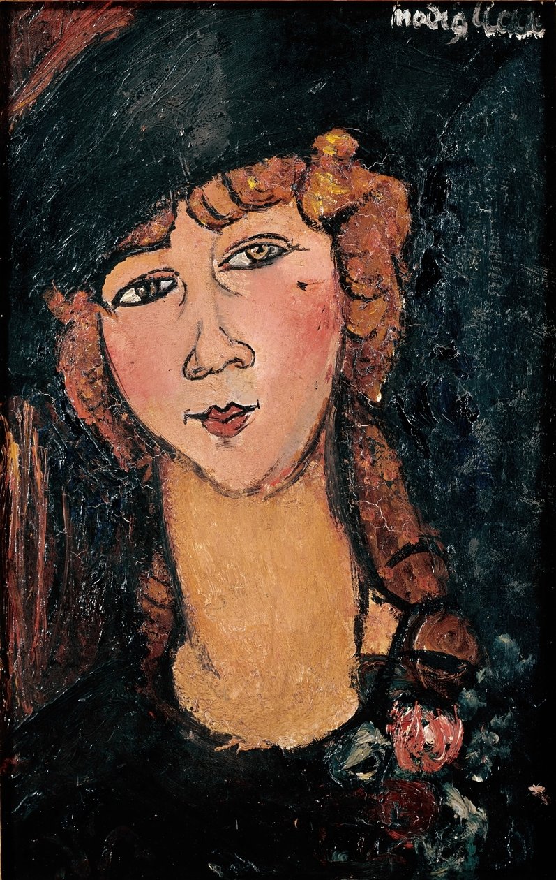 Retrato da Pintura Lolotte de Amedeo Modigliani (1884-1920) 1917 Sol. 0,35x0,55 m Paris, musee national d
