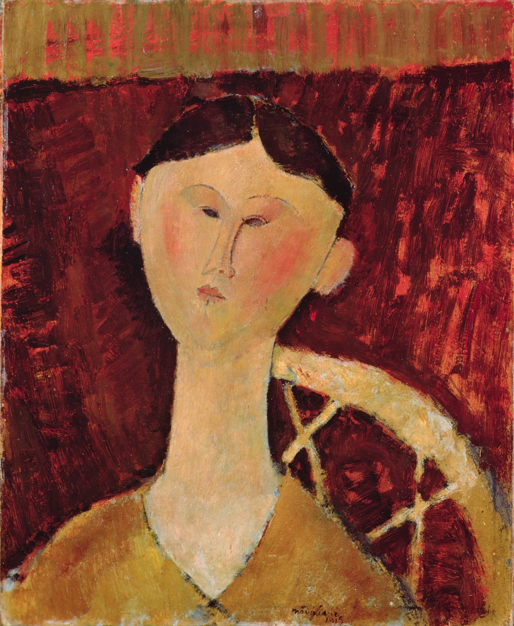 Retrato da Sra. Hastings, 1915 (óleo sobre papelão) de Amedeo Modigliani