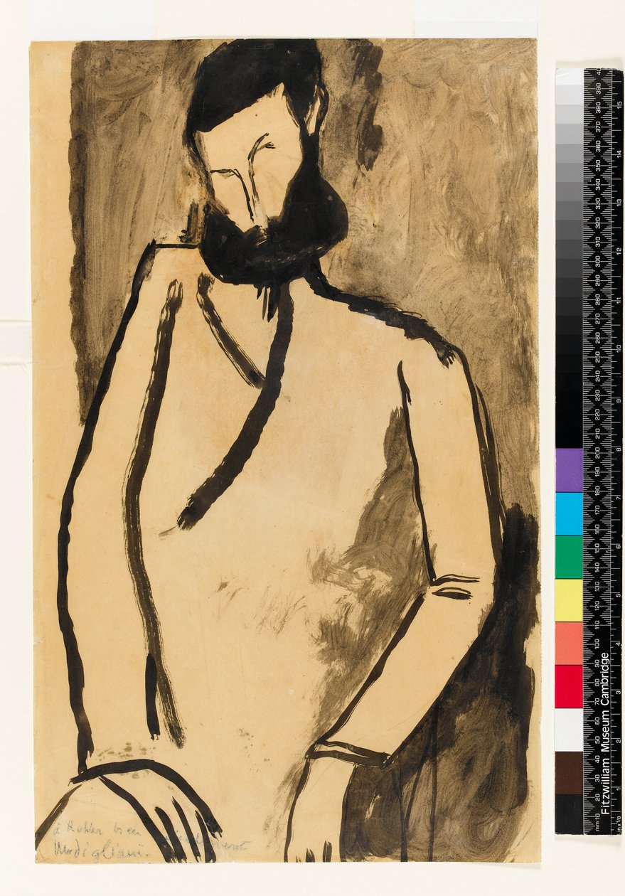Retrato de um homem barbudo, 1909 de Amedeo Modigliani