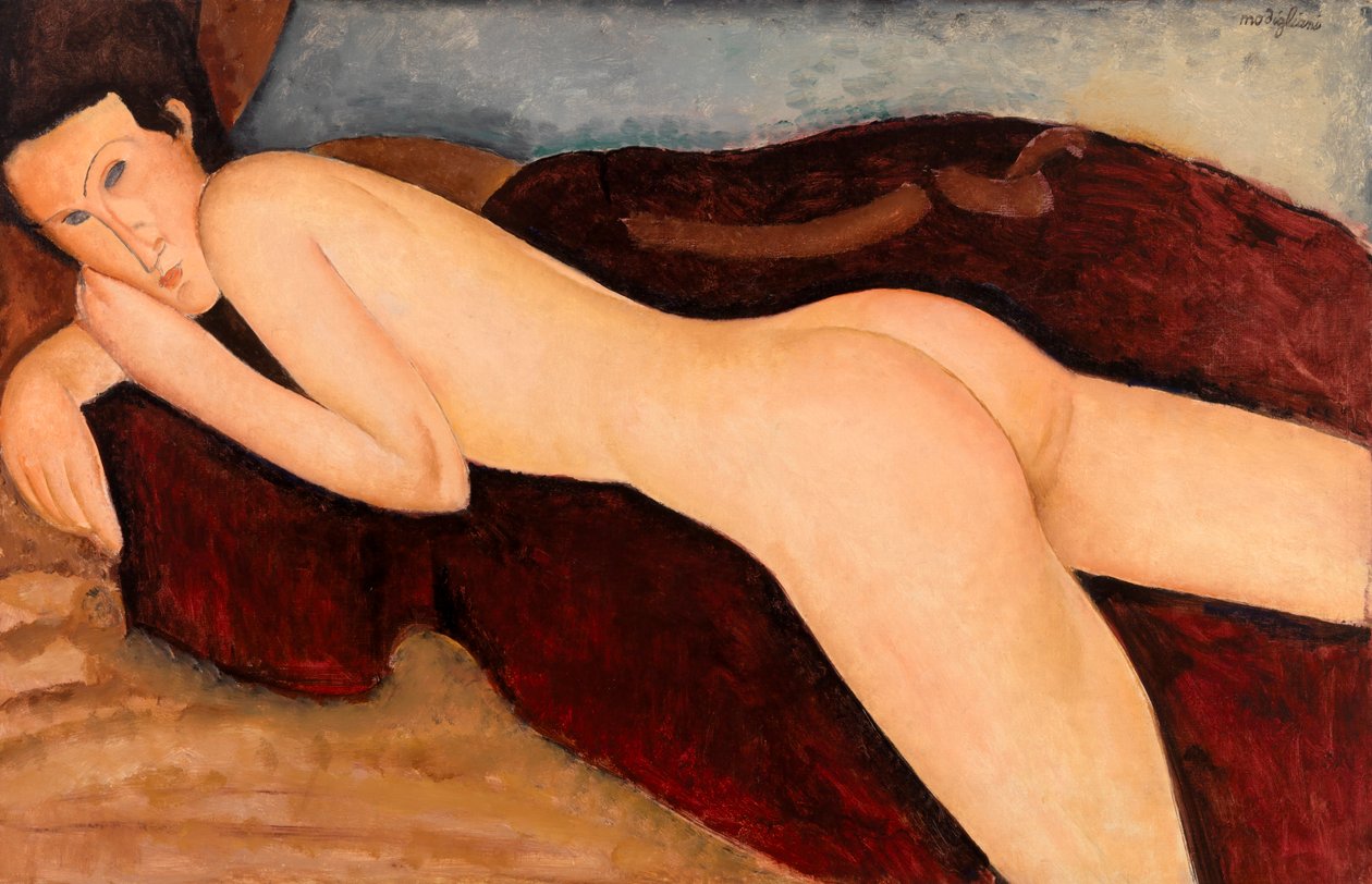 Nu Reclinado de Costas (Nu couché de dos) de Amedeo Modigliani