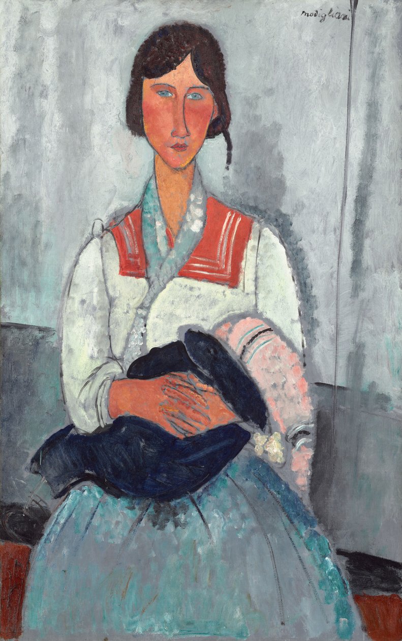 Mulher Roma com bebê de Amedeo Modigliani