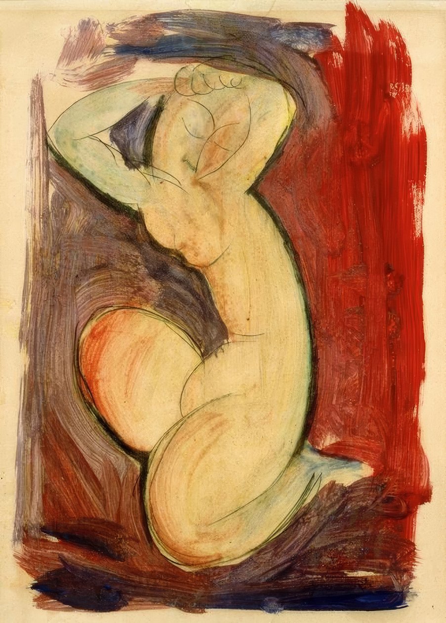 Rote Karyatide de Amedeo Modigliani