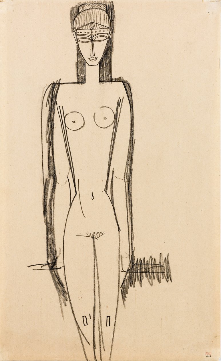Nu em pé; Não está de pé, c.1910-1911 de Amedeo Modigliani