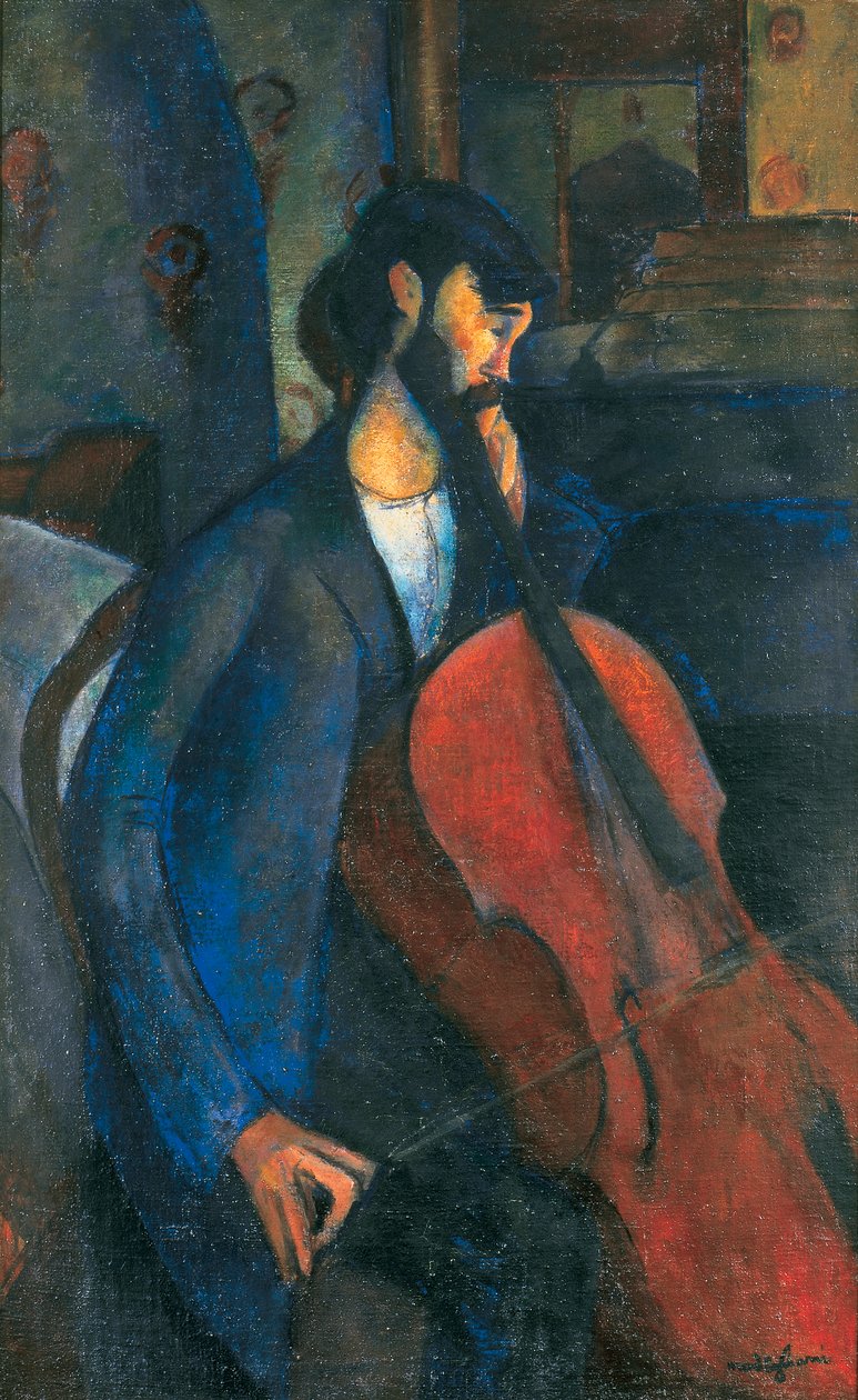 O violoncelista, 1909 de Amedeo Modigliani