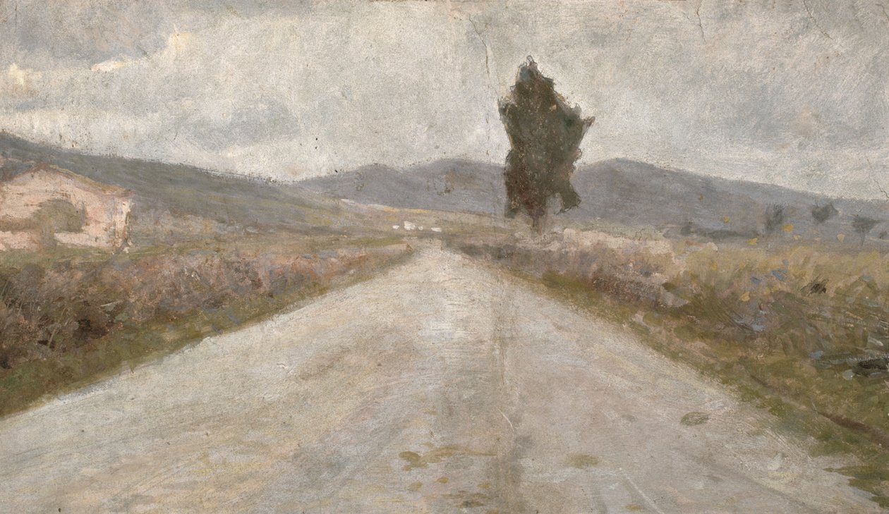 A estrada da Toscana, c.1899 de Amedeo Modigliani