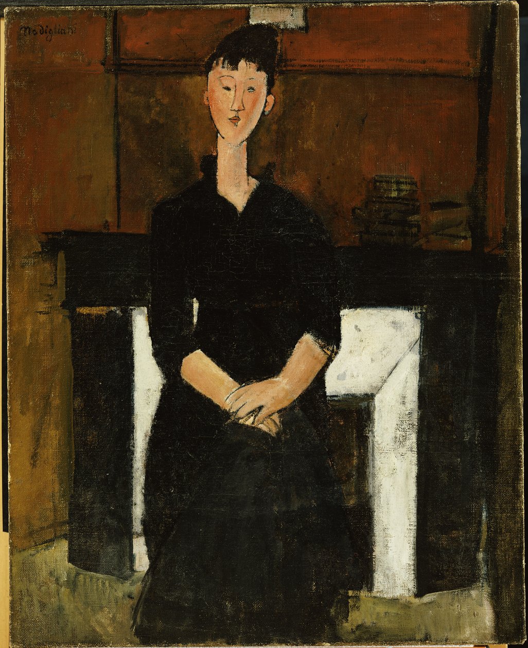 Mulher sentada à lareira, 1915 de Amedeo Modigliani
