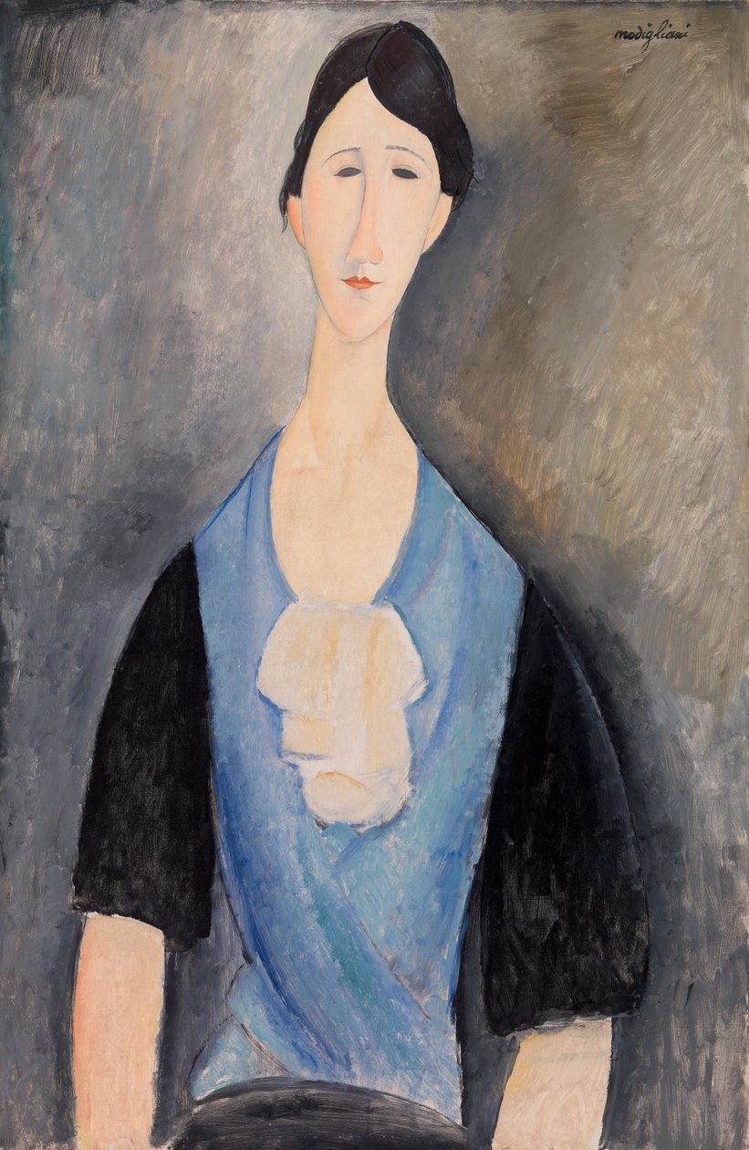 Mulher em azul de Amedeo Modigliani