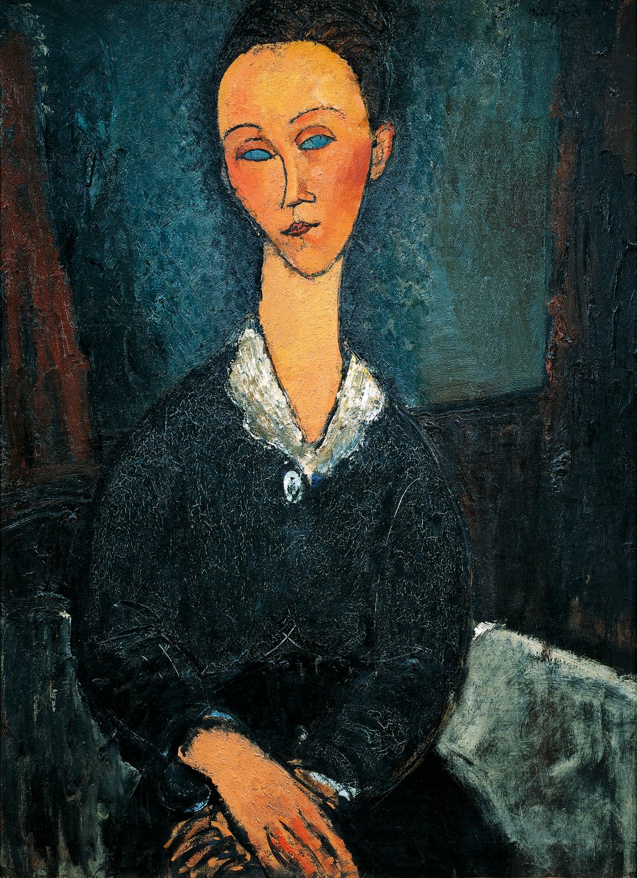 Mulher de colarinho branco, retrato de Lunia Czechowska de Amedeo Modigliani