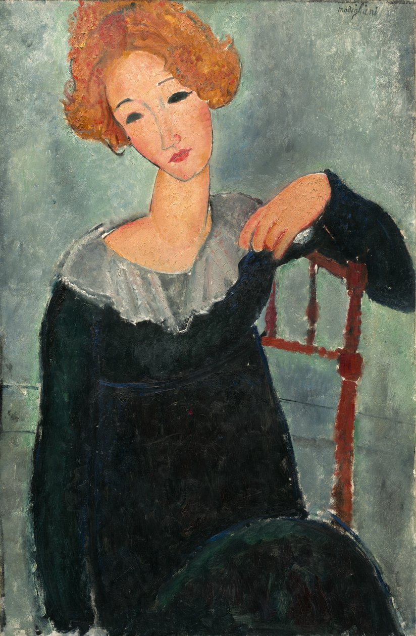 Mulher com cabelo vermelho de Amedeo Modigliani