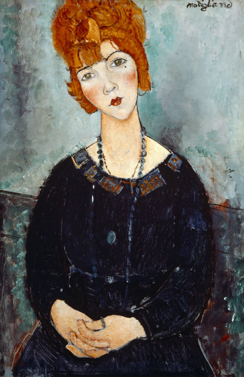 Mulher com um colar, 1910 de Amedeo Modigliani