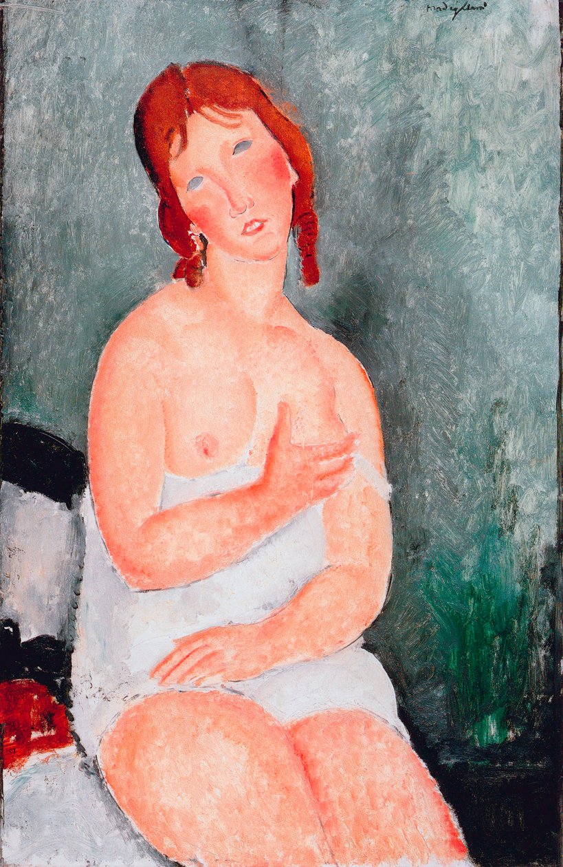 Jovem de camisa, 1818 de Amedeo Modigliani