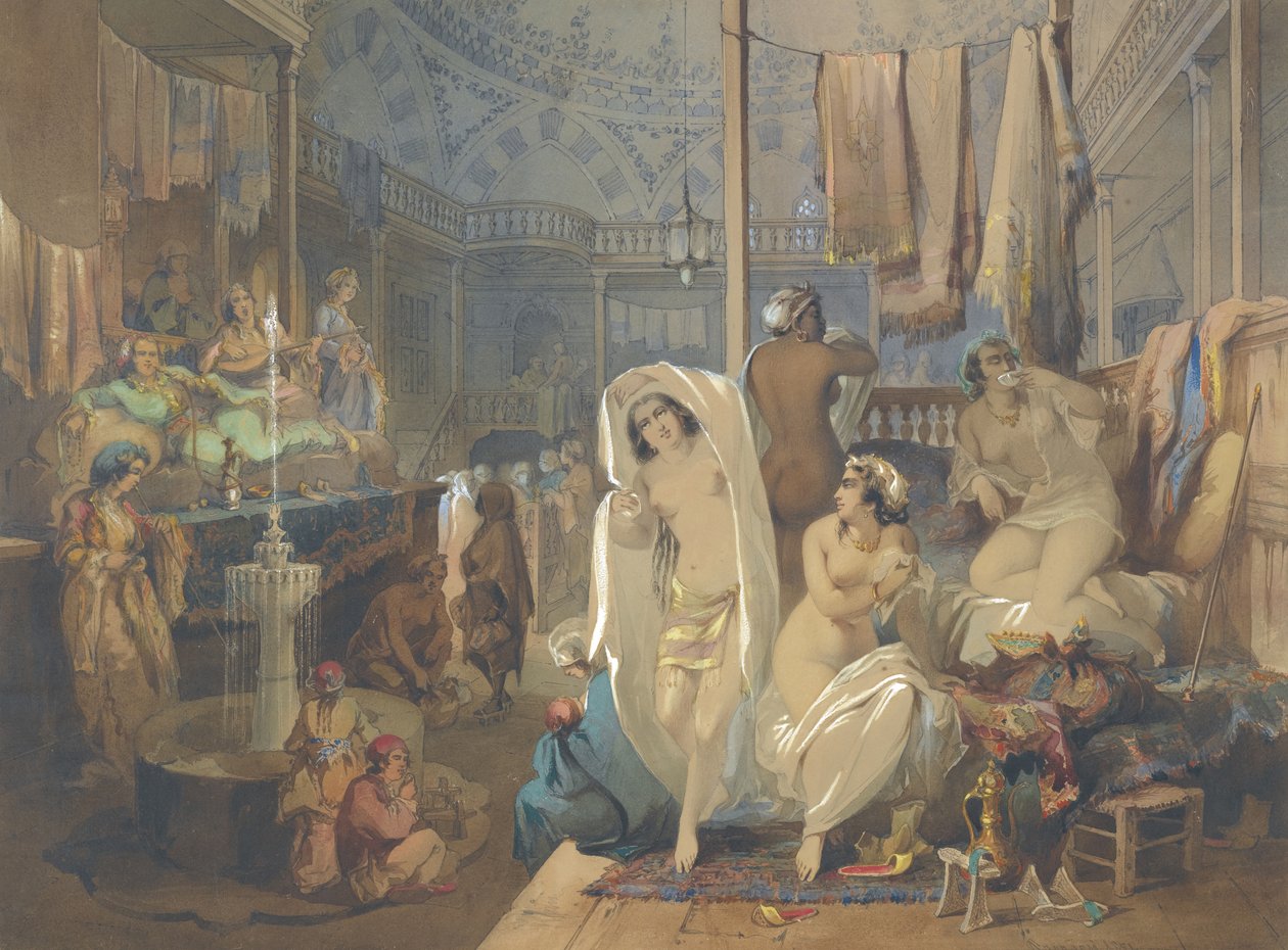 No Hammam, 1854 de Amedeo Preziosi