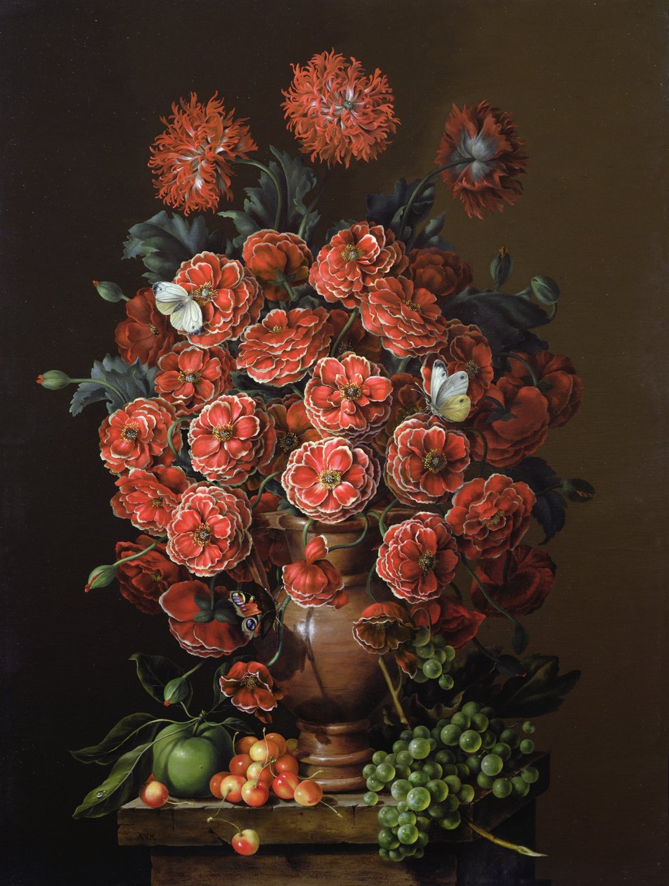 Papoulas em um vaso de terracota, 2000 de Amelia Kleiser