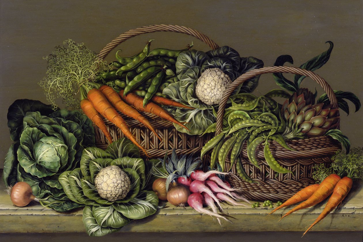 Cesta de Legumes e Rabanetes, 1995 de Amelia Kleiser
