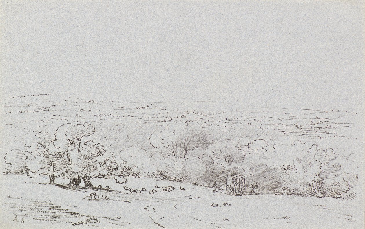 Abordagem de transporte para Bromley Hill, c.1803 (gravura) de Amelia Long