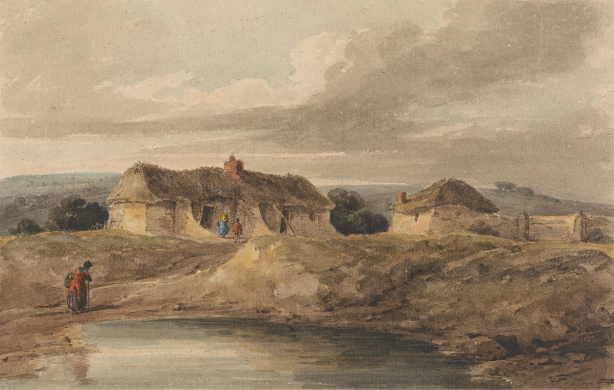 Paisagem com edifícios de colmo de Amelia Long