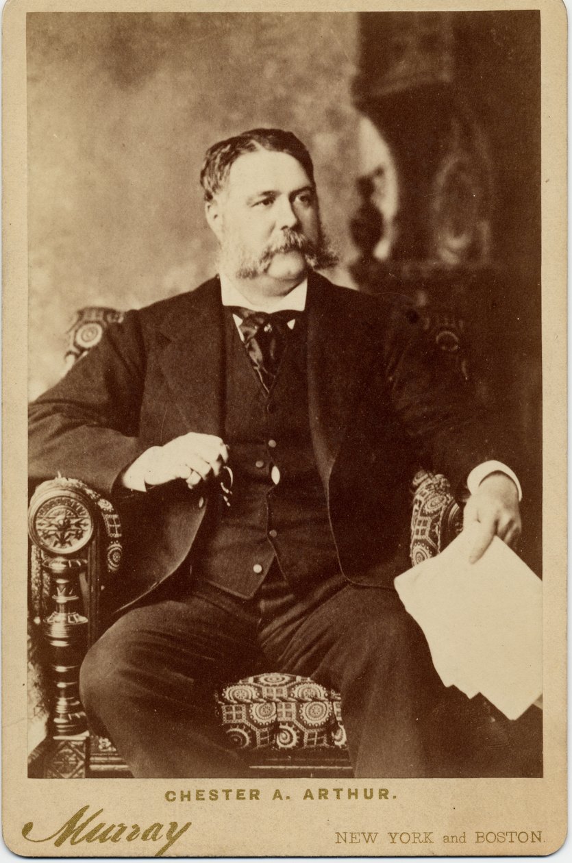 Chester Alan Arthur (1829-1886), 21º Presidente dos Estados Unidos da América, foto de Murray de Boston (foto do albume) de American Photographer