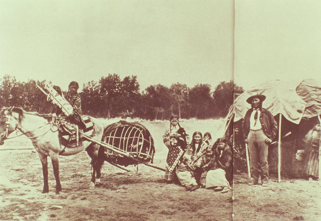 Cheyenne Indians on the Move, 1878 de American Photographer