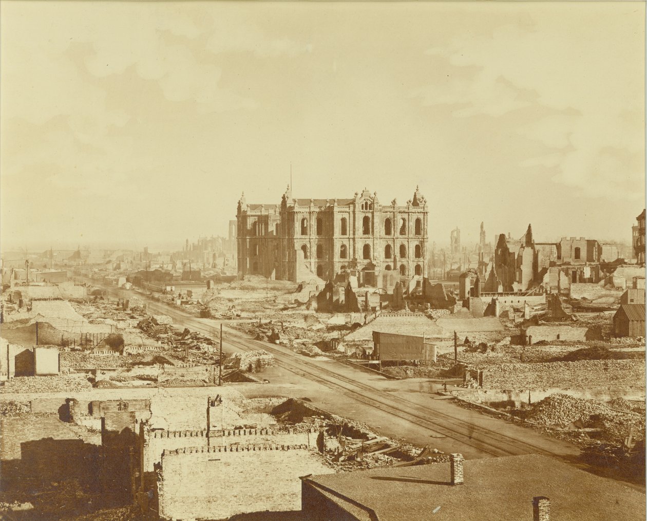 Chicago após o incêndio de 1871 (impressão de albuquer) de American Photographer