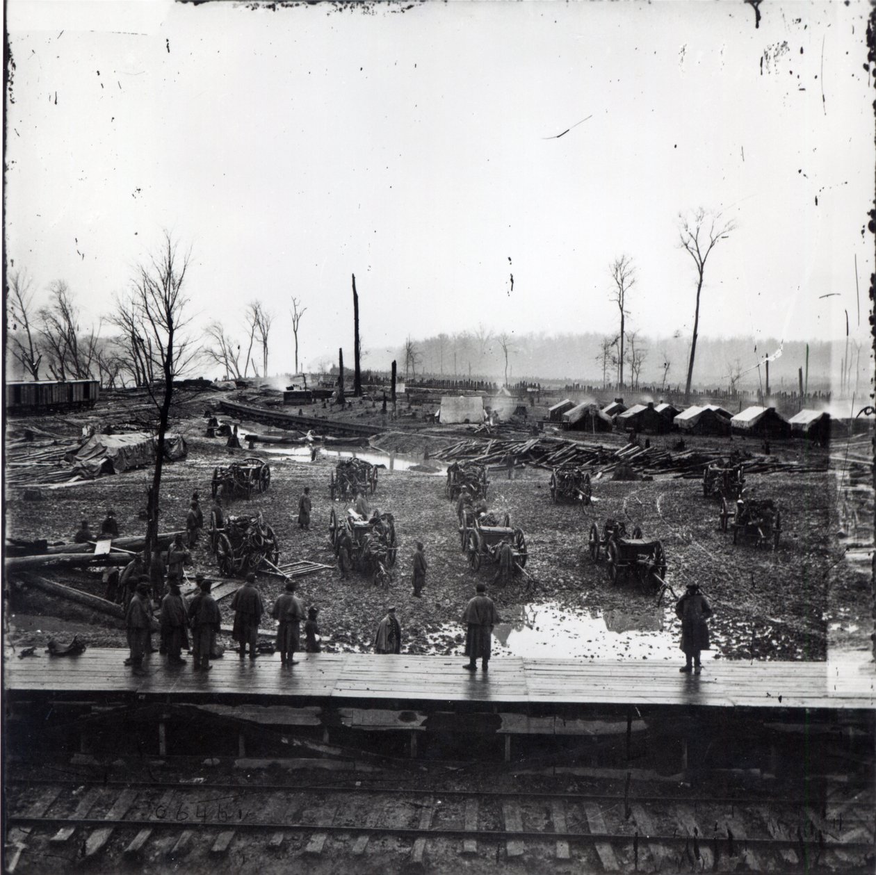 Baterias confederadas em Johnsonville, Tennessee, novembro de 1864 de American Photographer