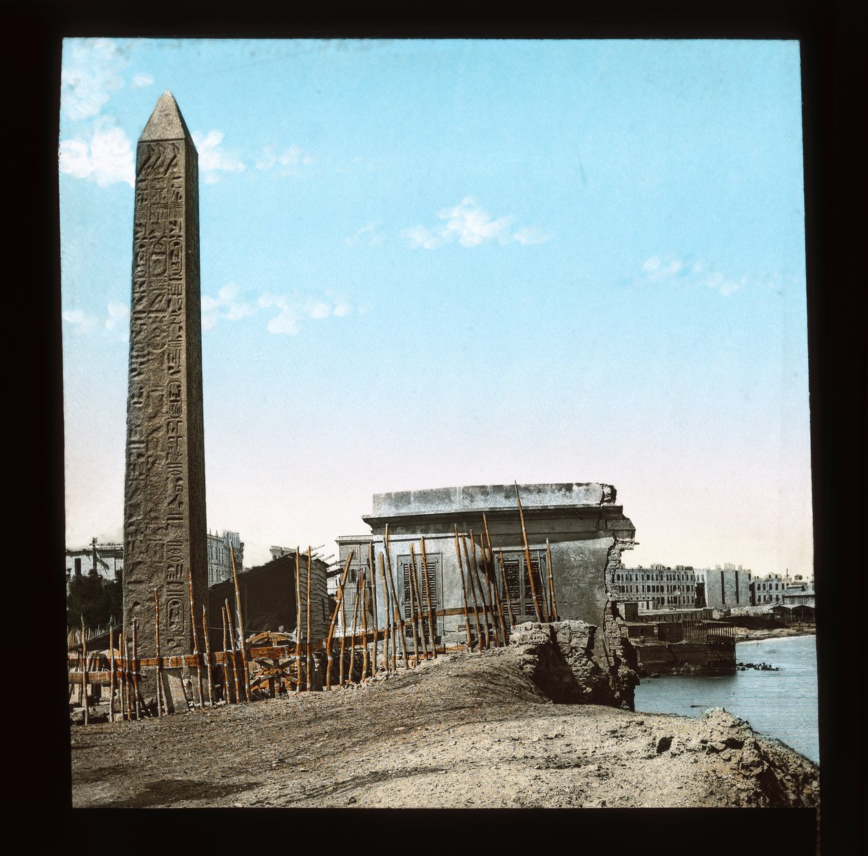 Egito - agulha de Cleopatras, Alexandria (corrediça de lanterna) de American Photographer