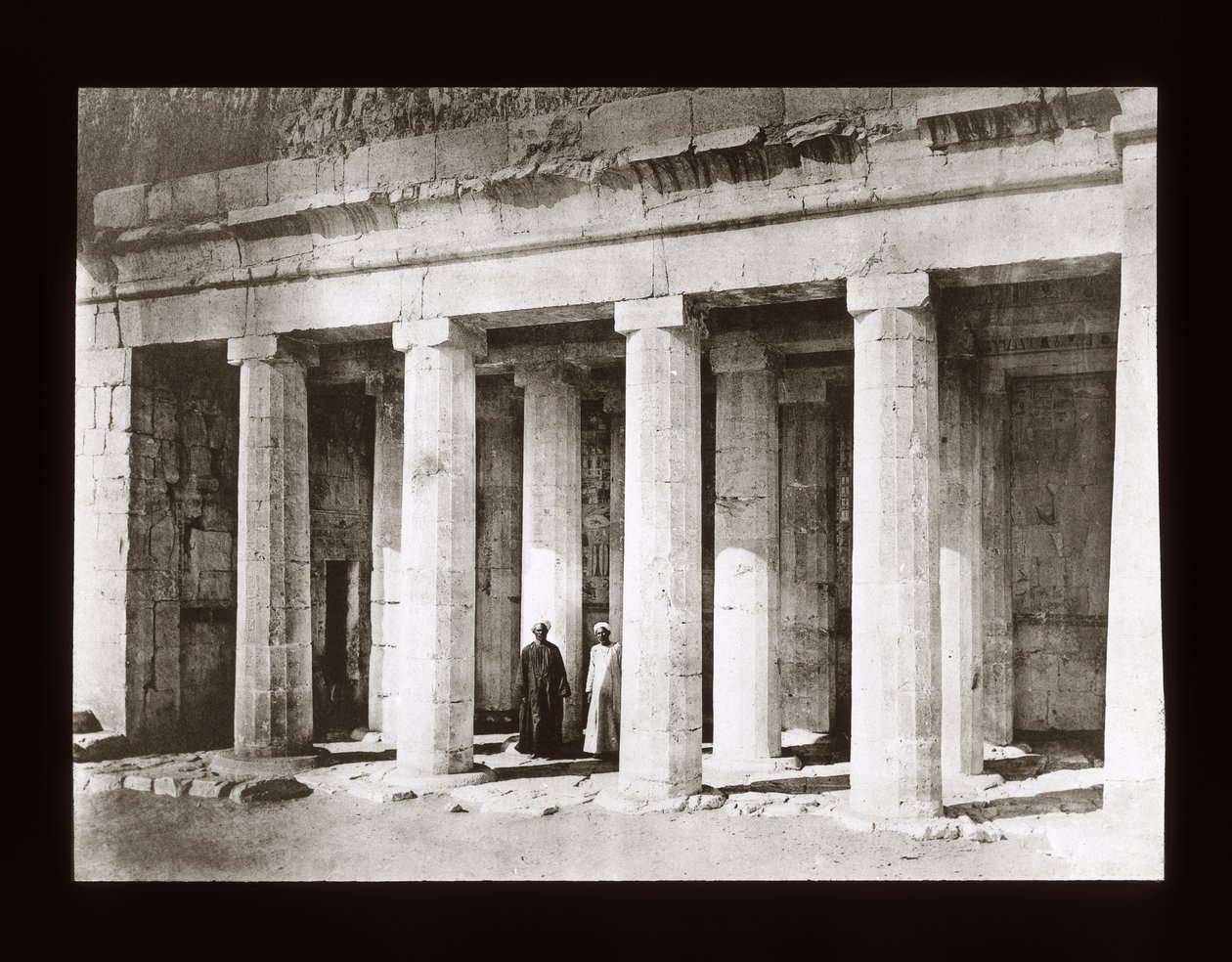 Fachada, de, a, capela, de, anubis, grande templo, em, Deir, El-Bahri, (lantern, slide) de American Photographer