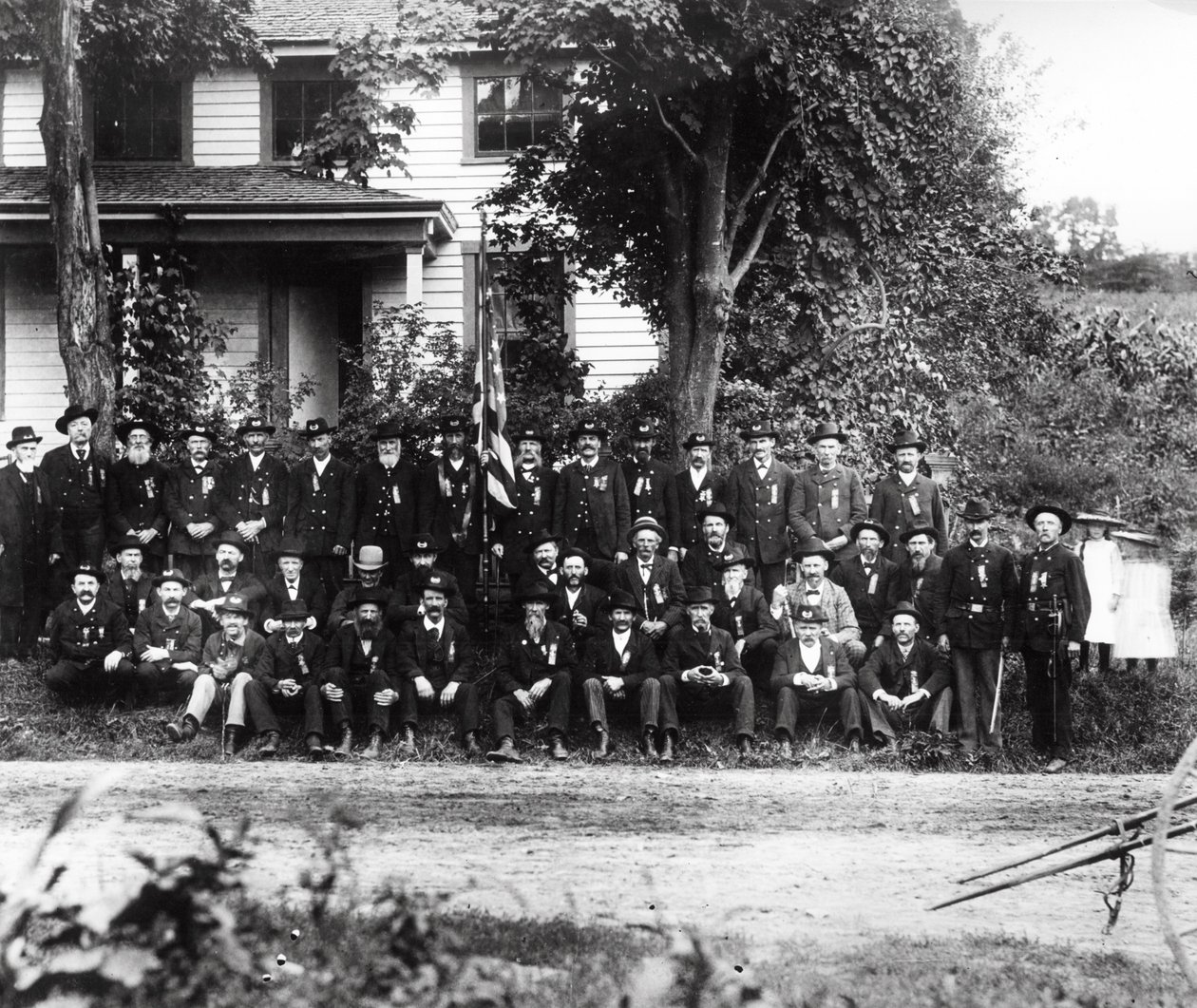 GAR Veteranos de Guerra Civil, c.1890 de American Photographer