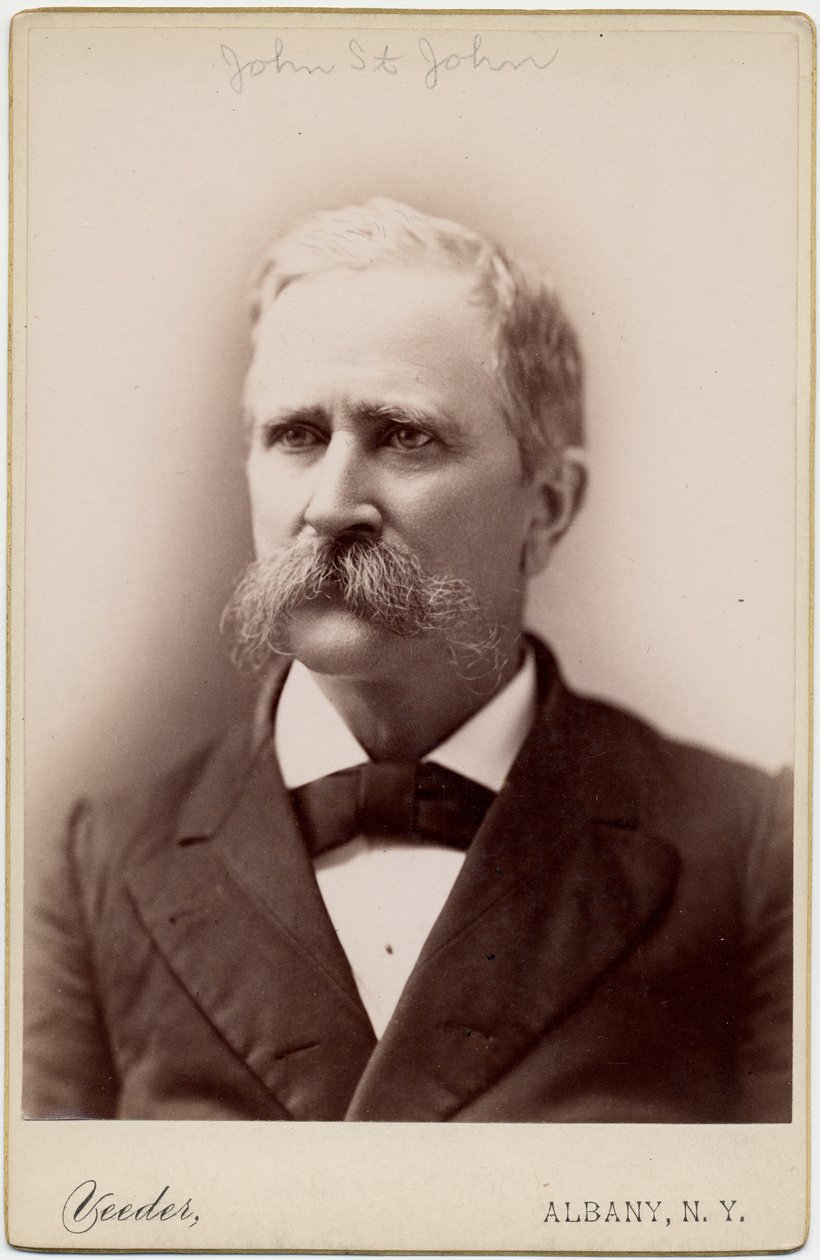 John Pierce St John (1833-1916), político americano, 8º governador do Kansas; foto de Aaron Veeder, Albany, NY (albumen photo) de American Photographer