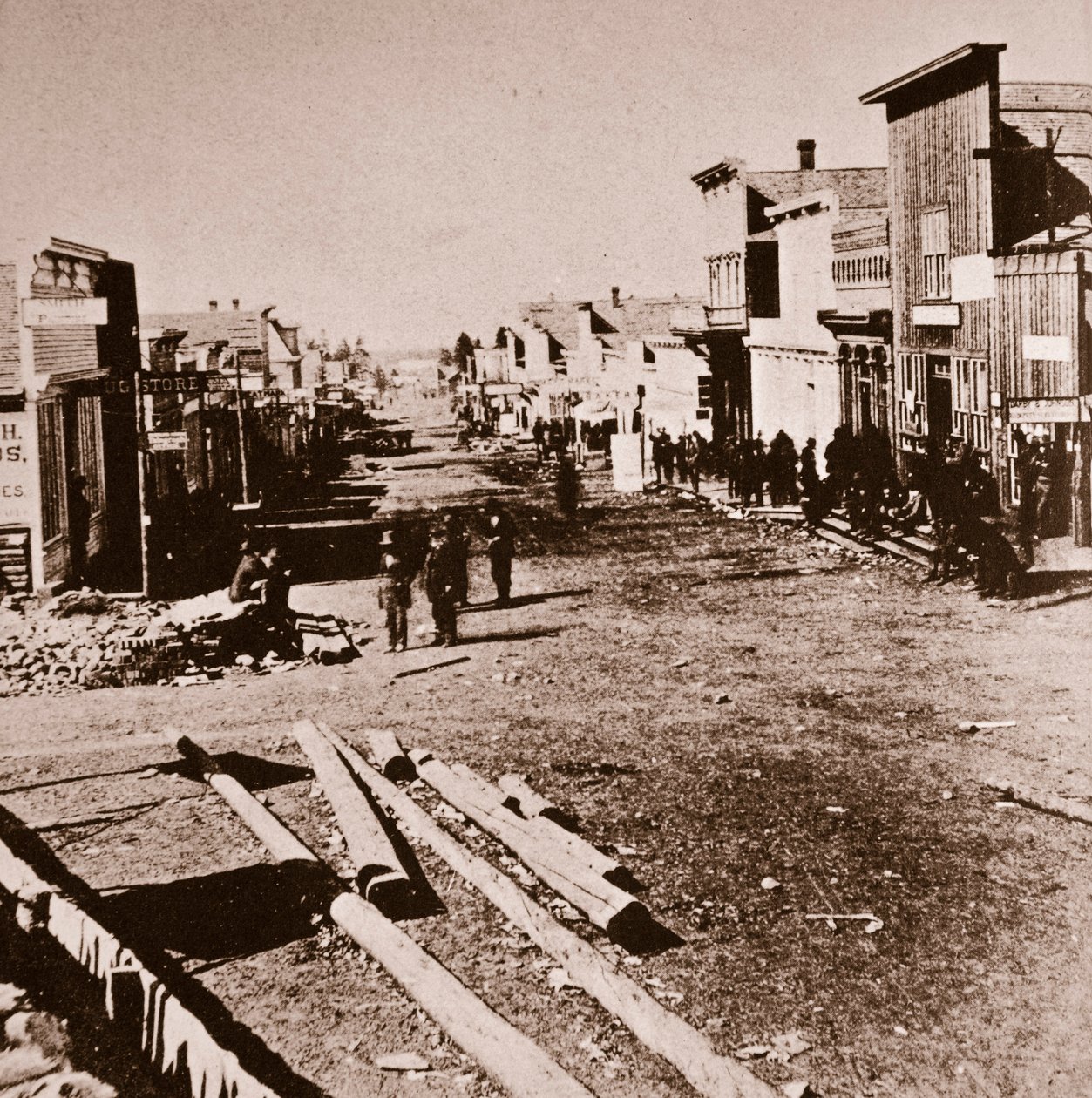 Leadville Colorado, 1870 (foto sépia) de American Photographer