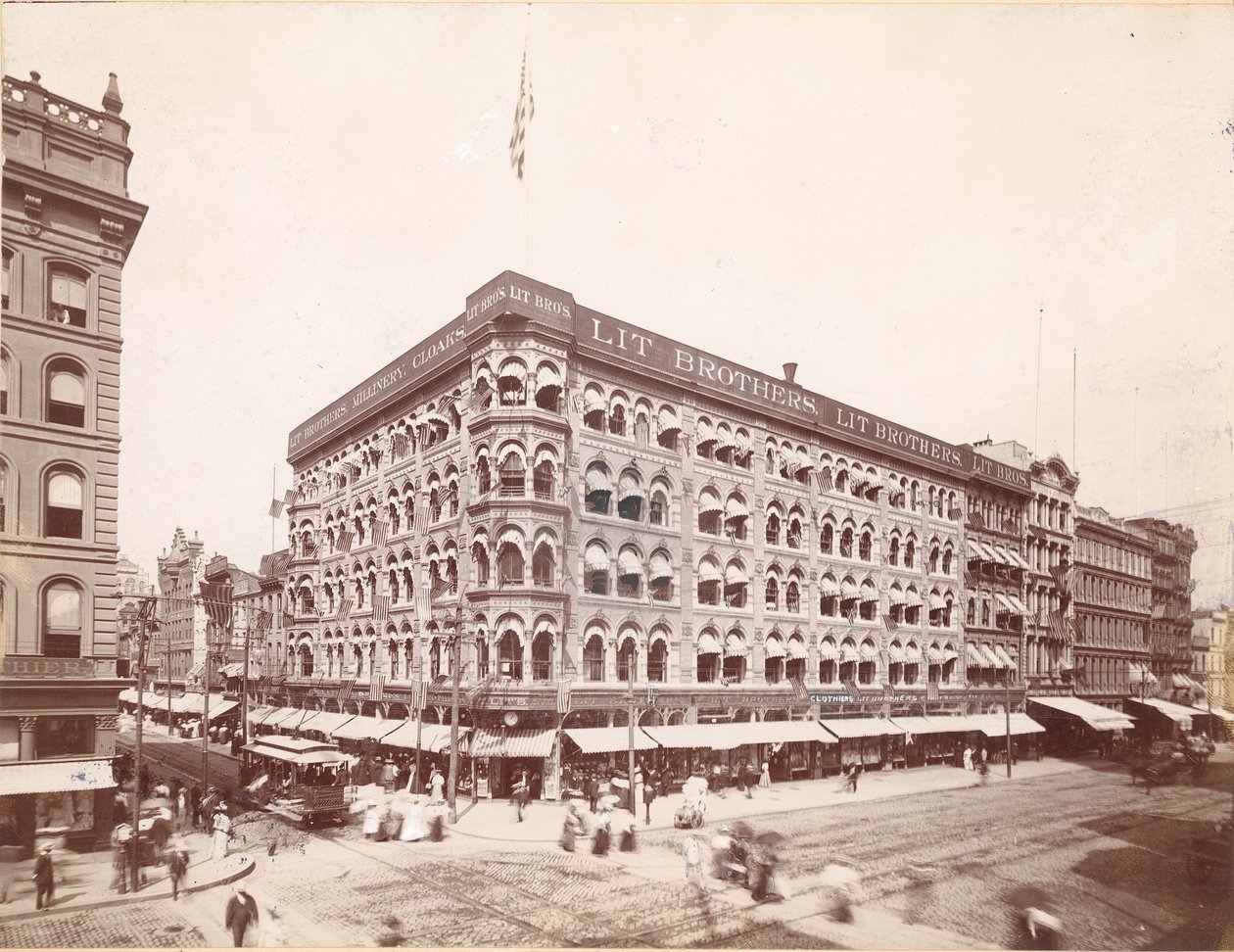 Irmãos Lit, Market Street, 8, canto Nordeste, 1898 de American Photographer