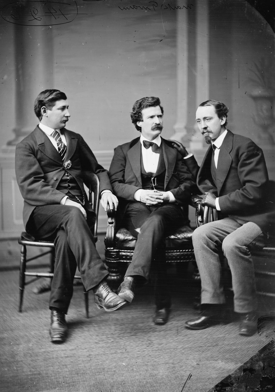 Mark Twain, George Alfred Townsend e David Gray, 1871 de American Photographer
