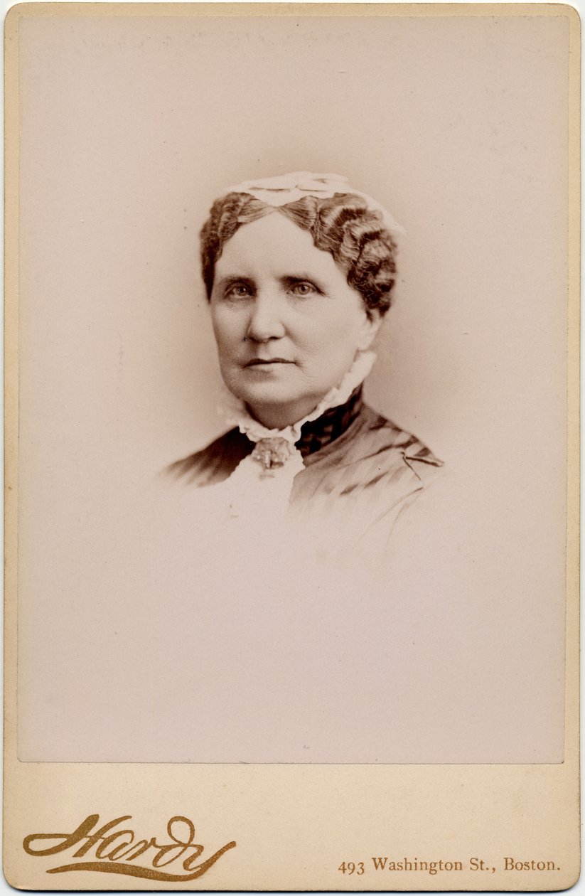 Mary Ashton Rice Livermore (1820-1905), reformadora, escritora, atuou na Comissão Sanitária durante a Guerra Civil, advogada pelos Direitos da Mulher; foto por AN Hardy, Boston (albumen photo) de American Photographer
