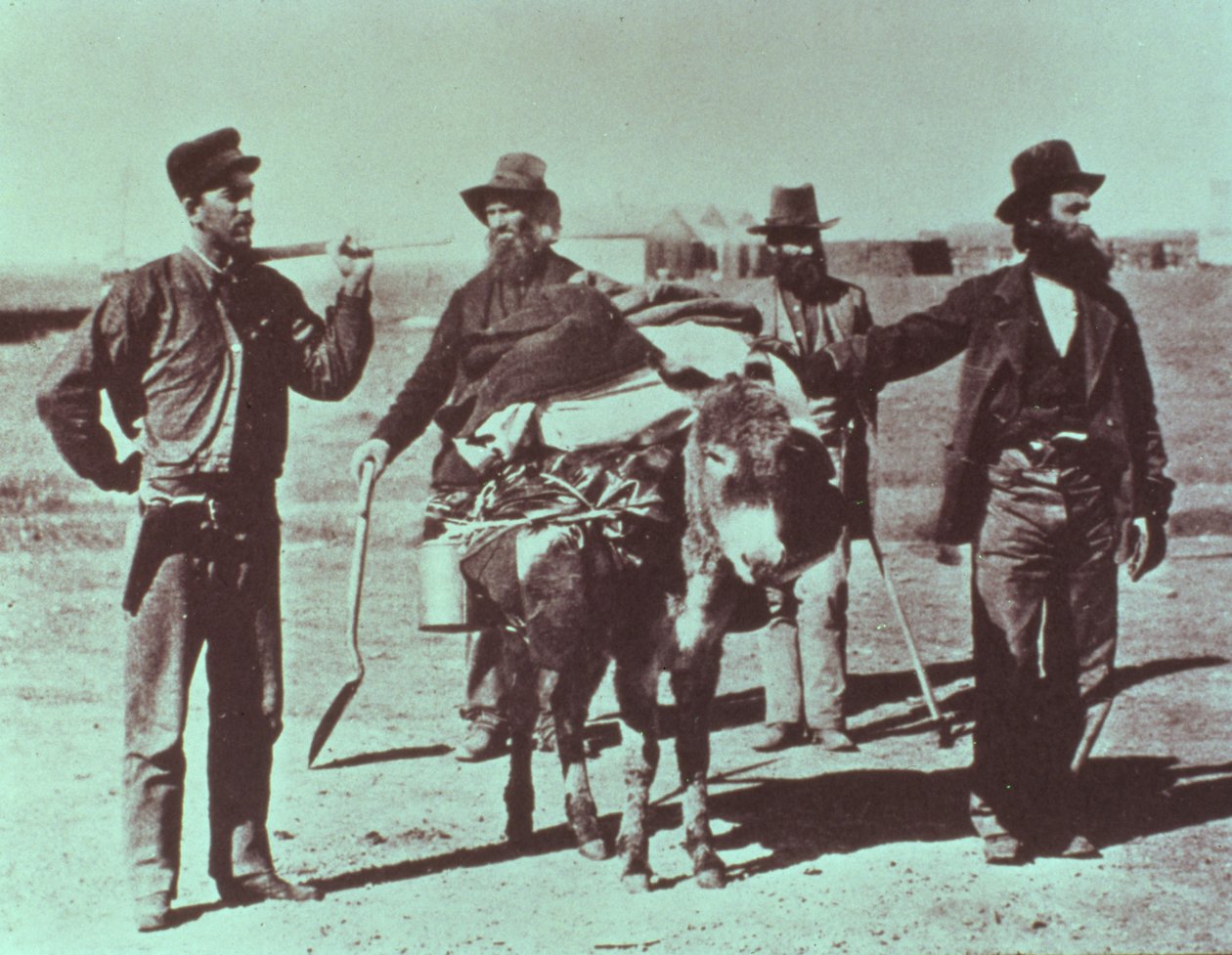 Escavadores de ouro norte-americanos, c.1849 de American Photographer