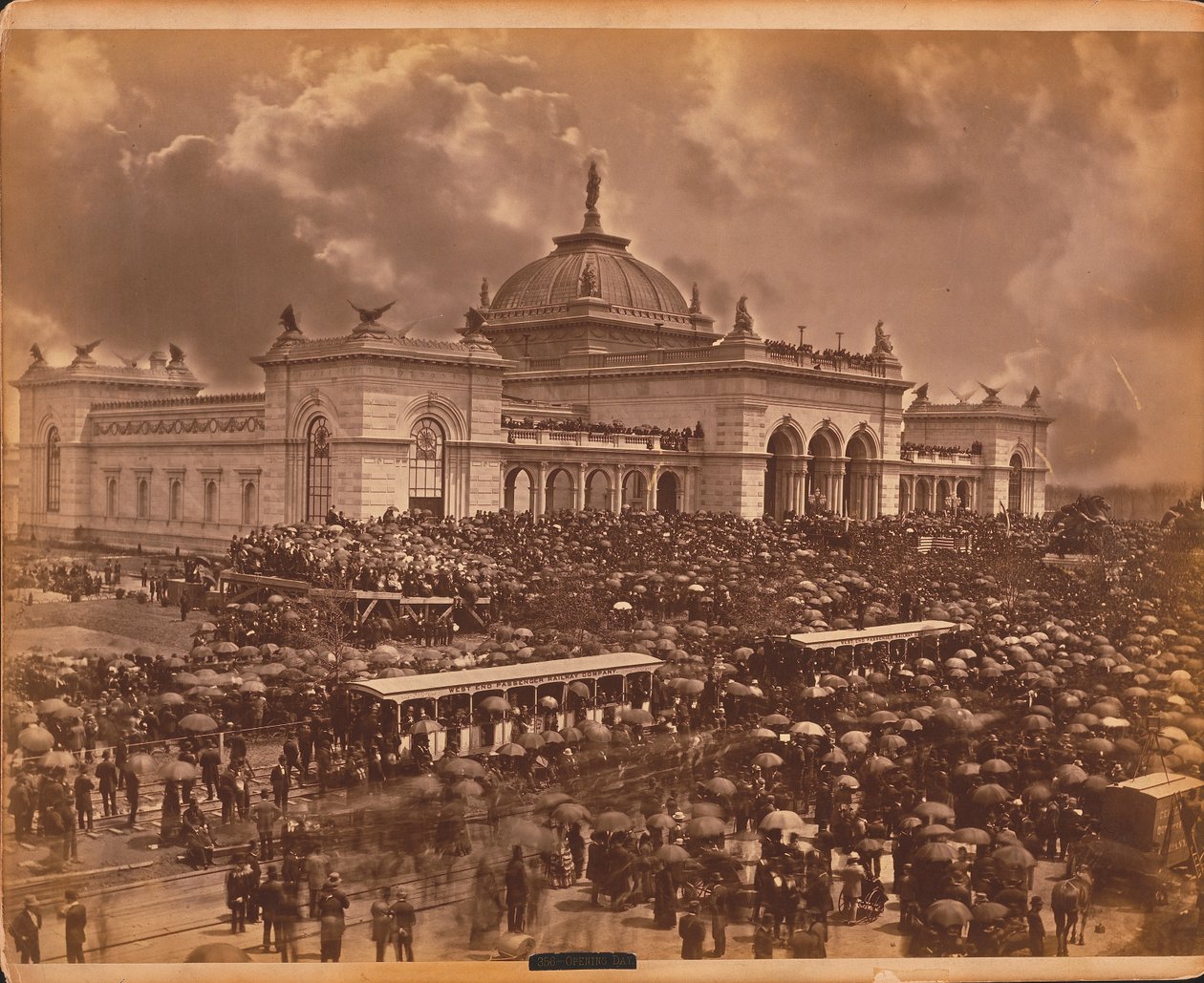 Dia de abertura: os oradores, 1876 (albumen print) de American Photographer