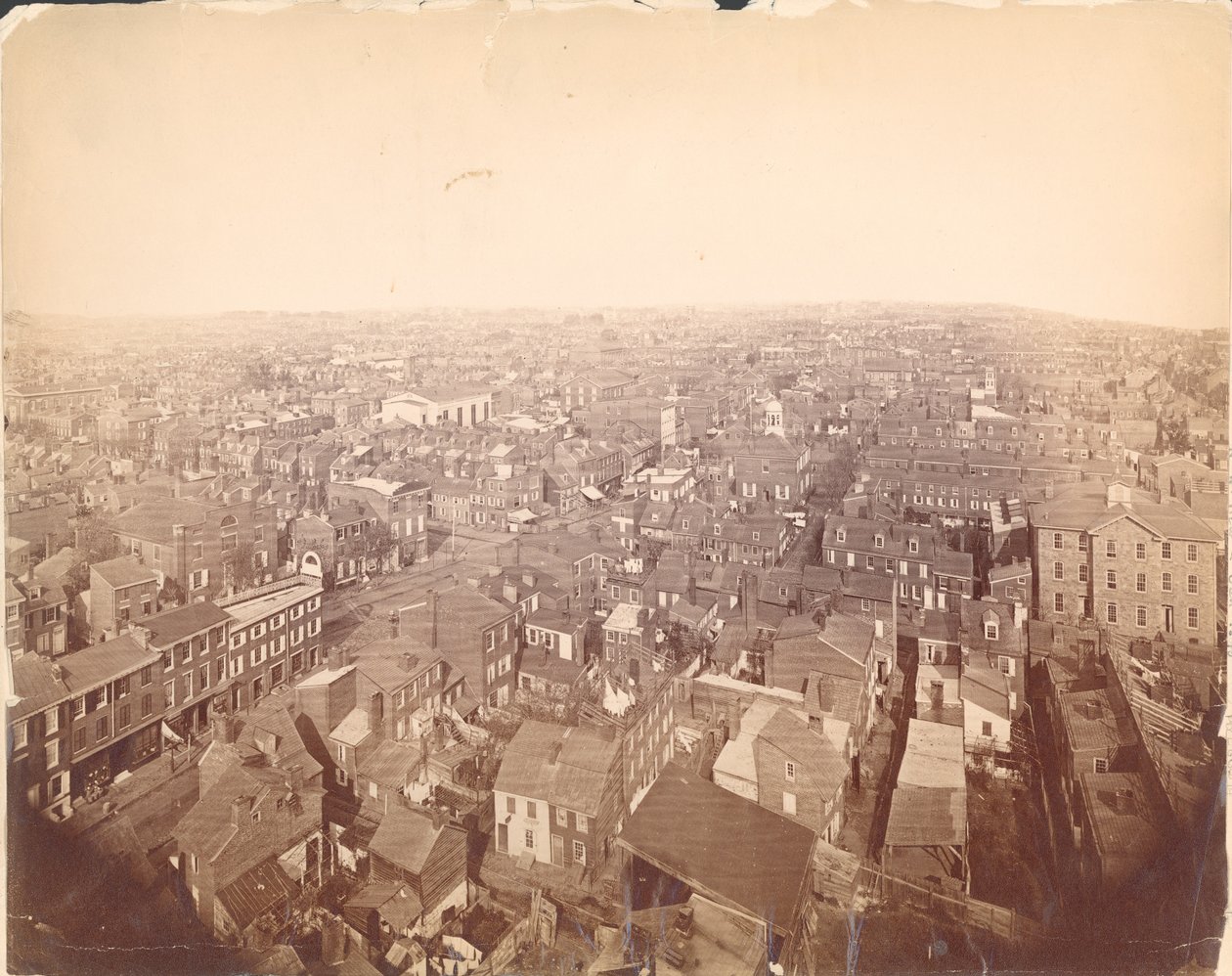 Panorama da Filadélfia da torre de tiro Sparks, vista noroeste, 1870 (impressão albumen) de American Photographer
