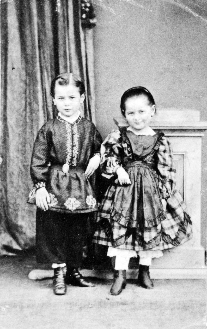 Retrato de um irmão e uma irmã, c.1860 de American Photographer