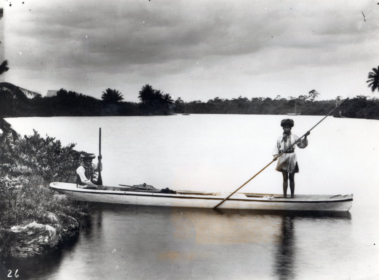 Índios Seminole em uma canoa de American Photographer