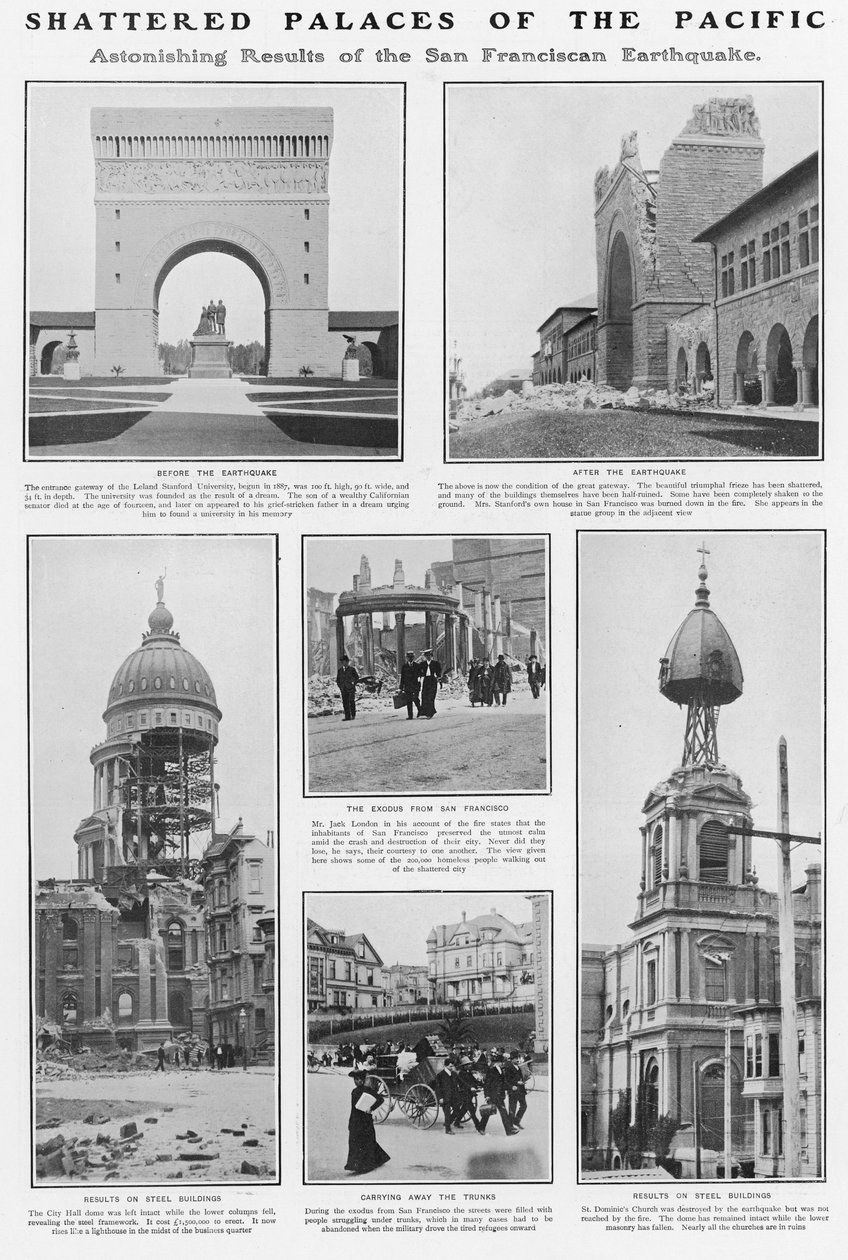 Palácios Despedaçados do Pacífico: Consequências do Terremoto de 1906 em San Francisco, 1906 de American Photographer