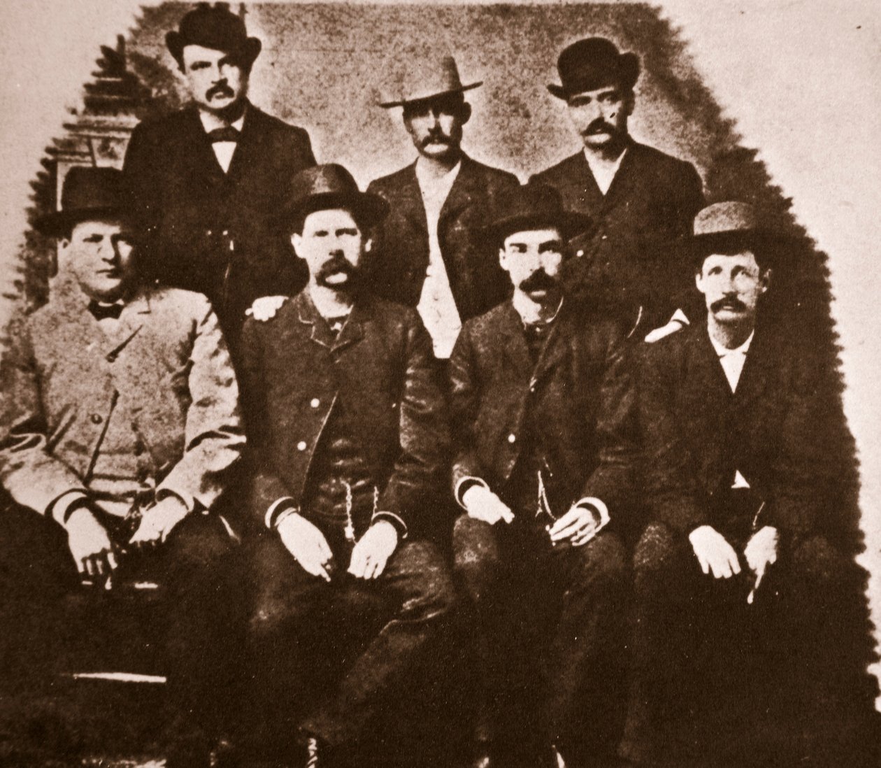 A Comissão de Paz da Dodge City, em junho de 1883 (foto sépia) de American Photographer