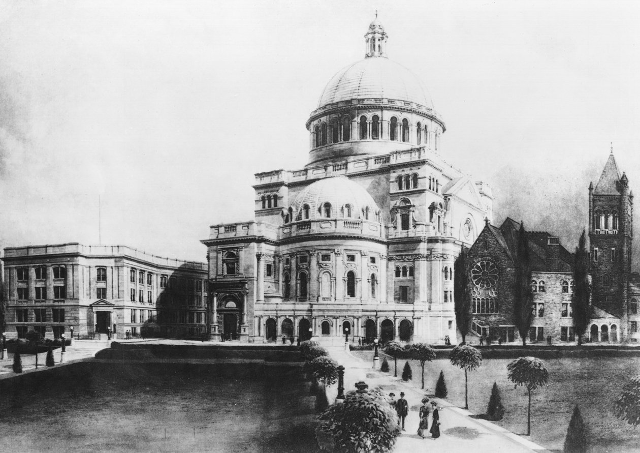 A primeira igreja de Cristo, cientista em Boston de American Photographer