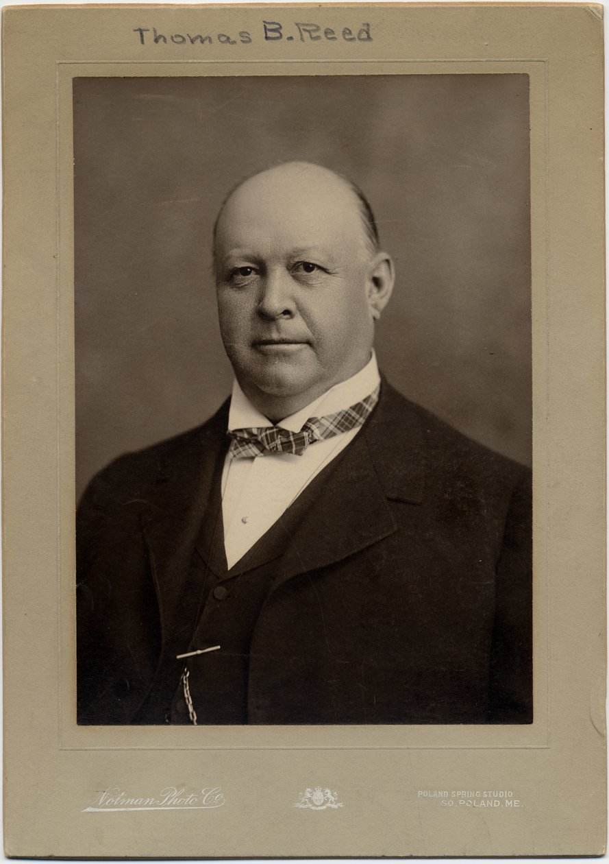 Thomas Brackett Reed (1839-1902), político americano; foto por Notman Photography Co. (impressão de brometo de prata) de American Photographer