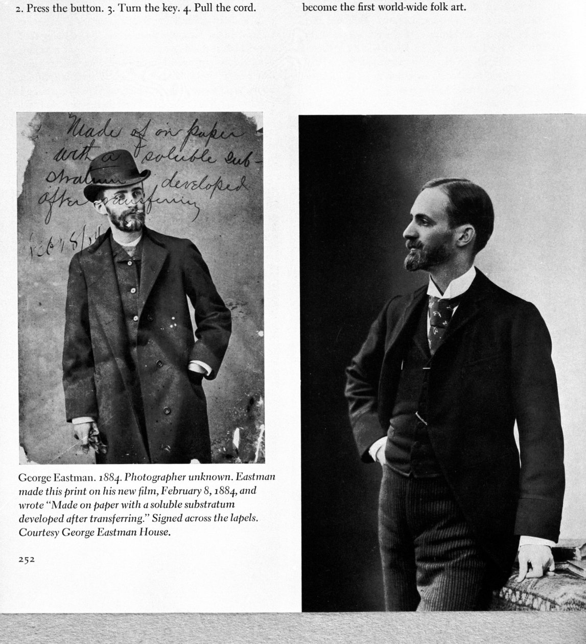 Dois retratos de George Eastman (1854-1932) 1884 e 1890 de American Photographer