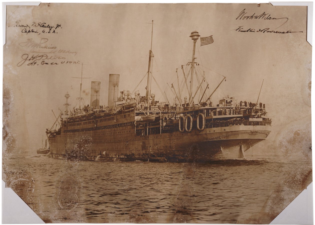 USS George Washington, c.1918 (foto sépia) de American Photographer