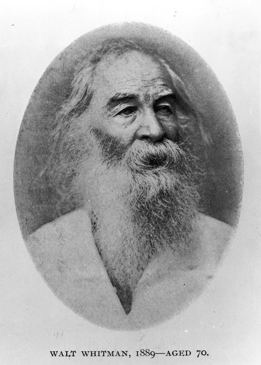 Walt Whitman, fotografado em 1889 de American Photographer