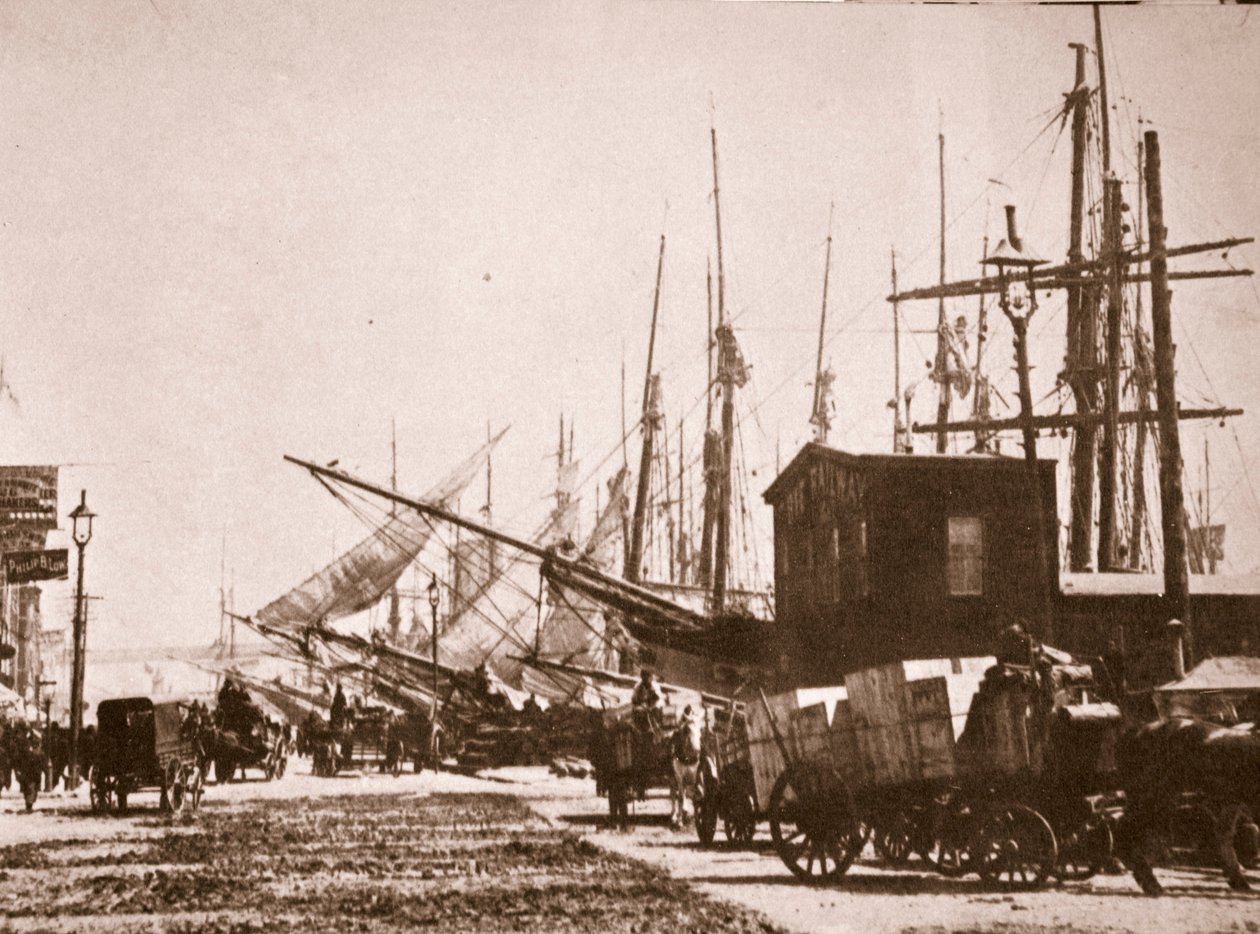 West St., Nova York, de 1870 (foto sépia) de American Photographer
