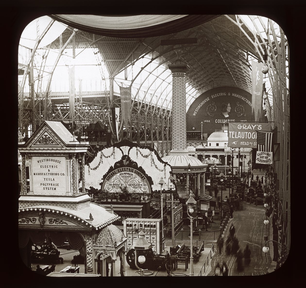 Worlds Columbian Exposition: Edifício da Eletricidade, Chicago, 1893 (toboágua) de American Photographer