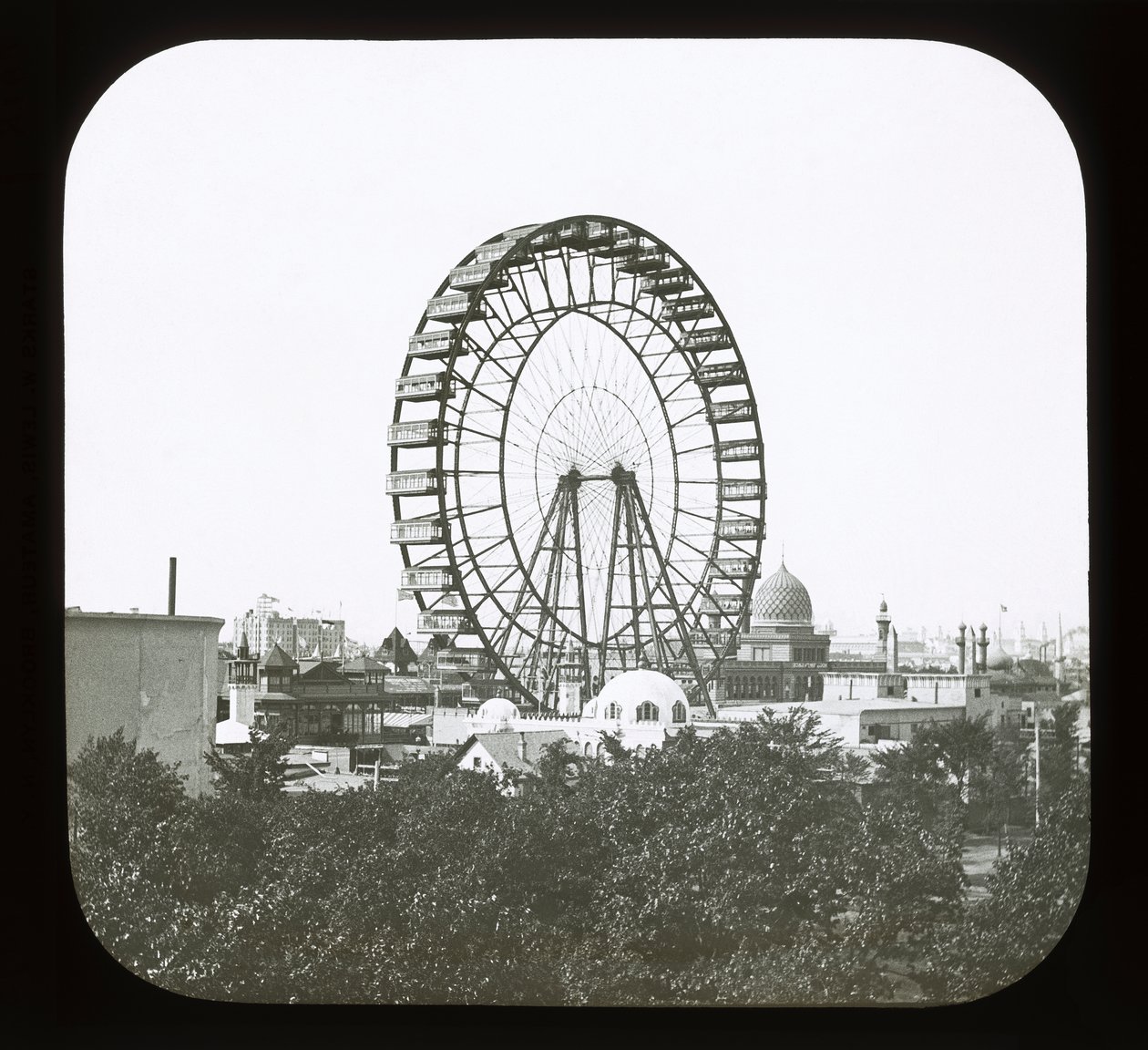 Worlds Columbian Exposition: roda gigante, Chicago, 1893 (lanterna) de American Photographer